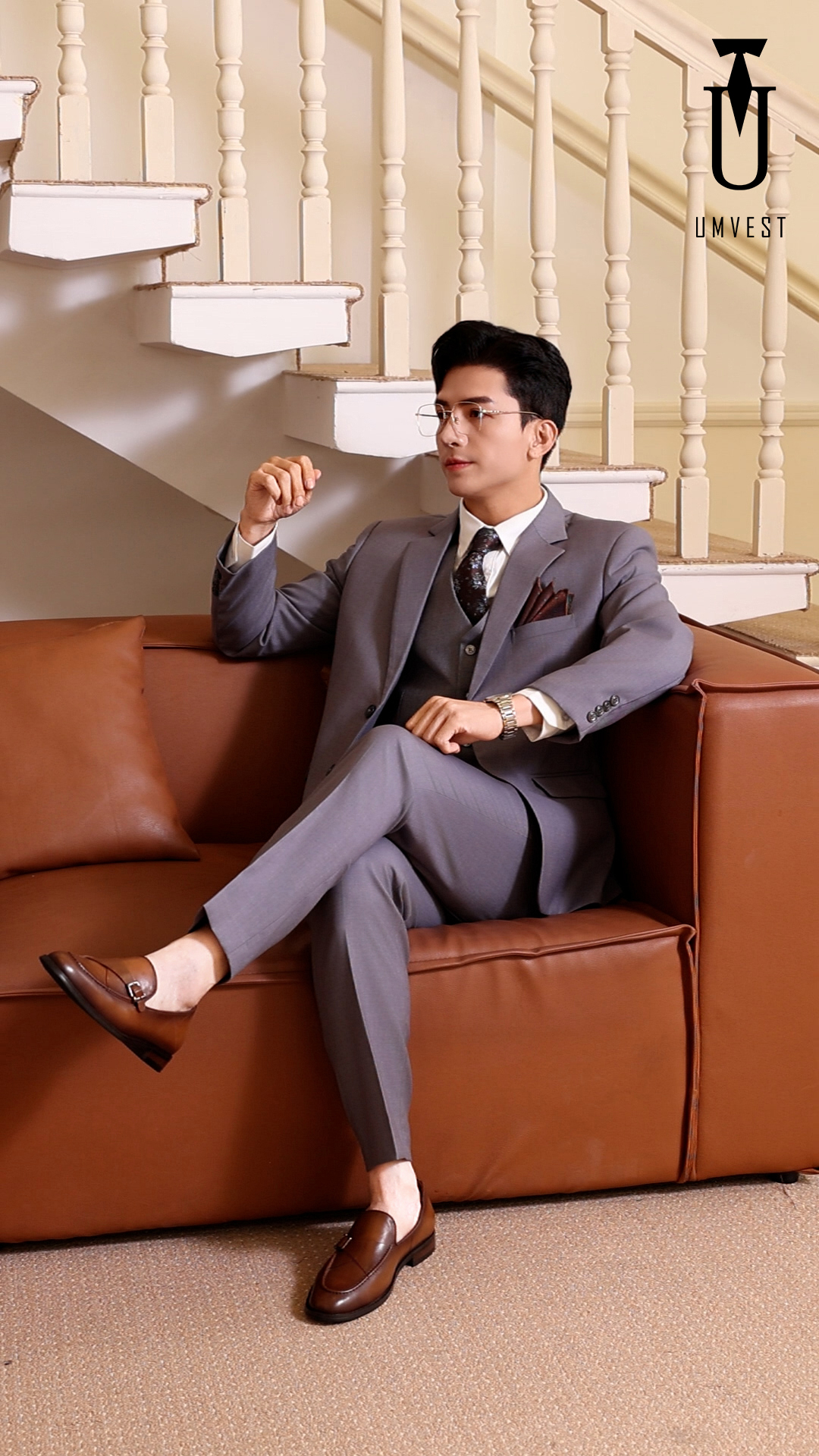 Vest Nam Màu Xám - Ảnh 2