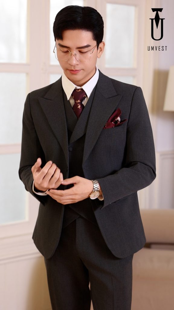 Vest Nam Màu Xám Đậm TPHCM