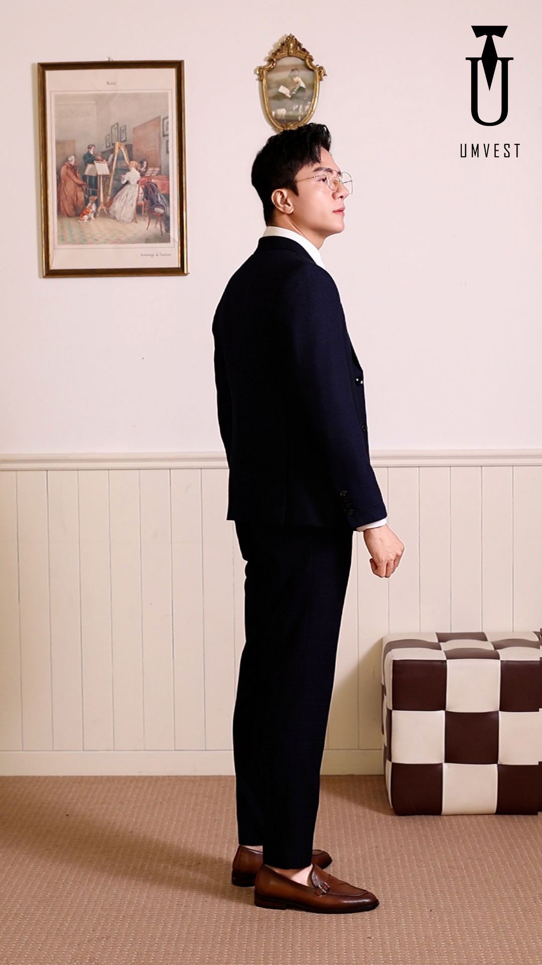 Vest Nam Màu Xanh Đen 01 - Ảnh 7