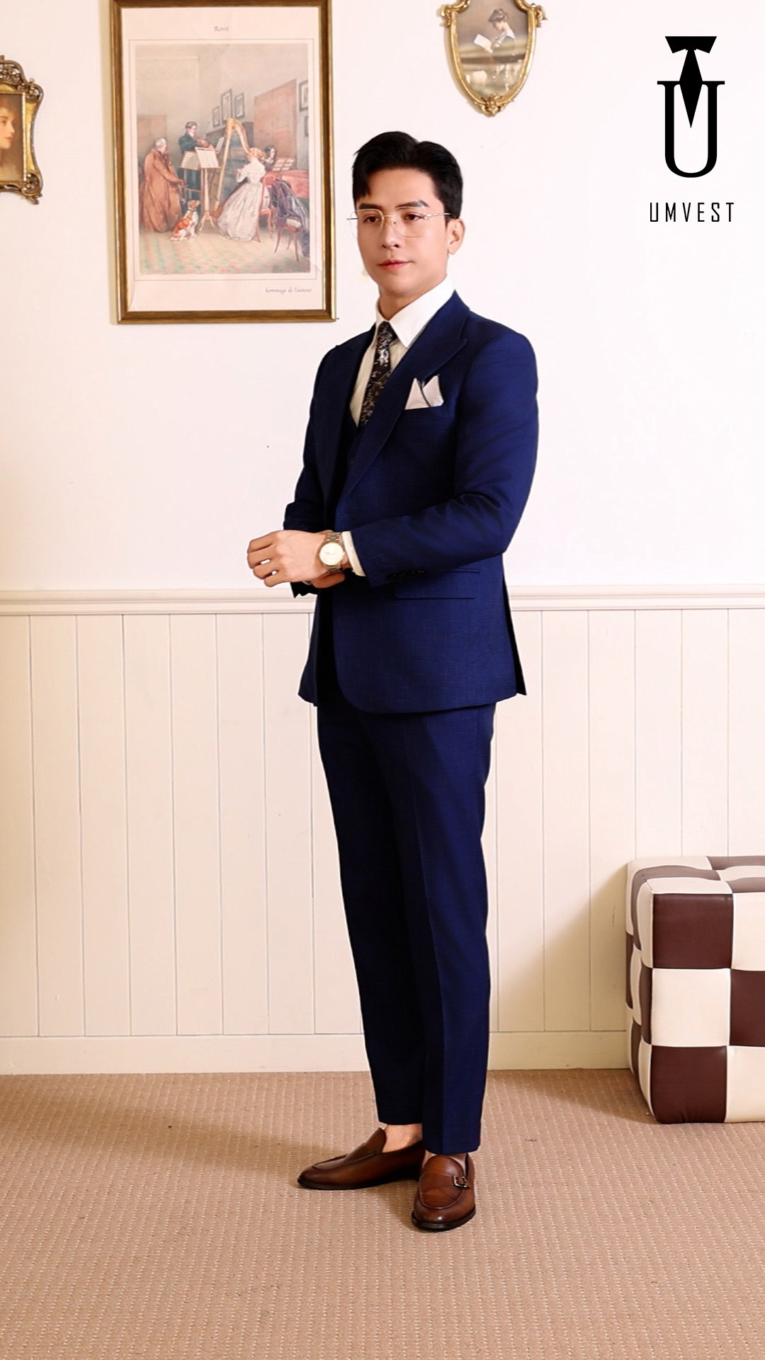 Vest Nam Màu Xanh Dương (Sao chép) - Ảnh 5