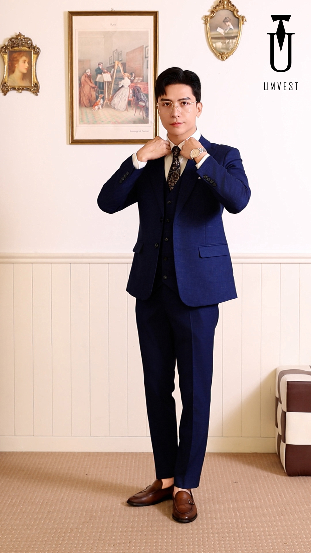 Vest Nam Màu Xanh Dương (Sao chép) - Ảnh 4