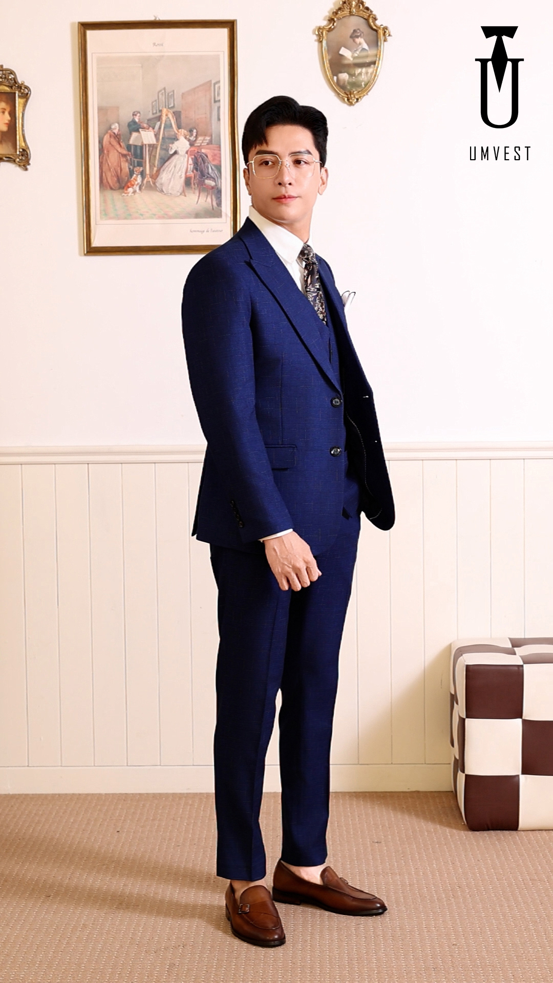 Vest Nam Màu Xanh Dương (Sao chép) - Ảnh 3