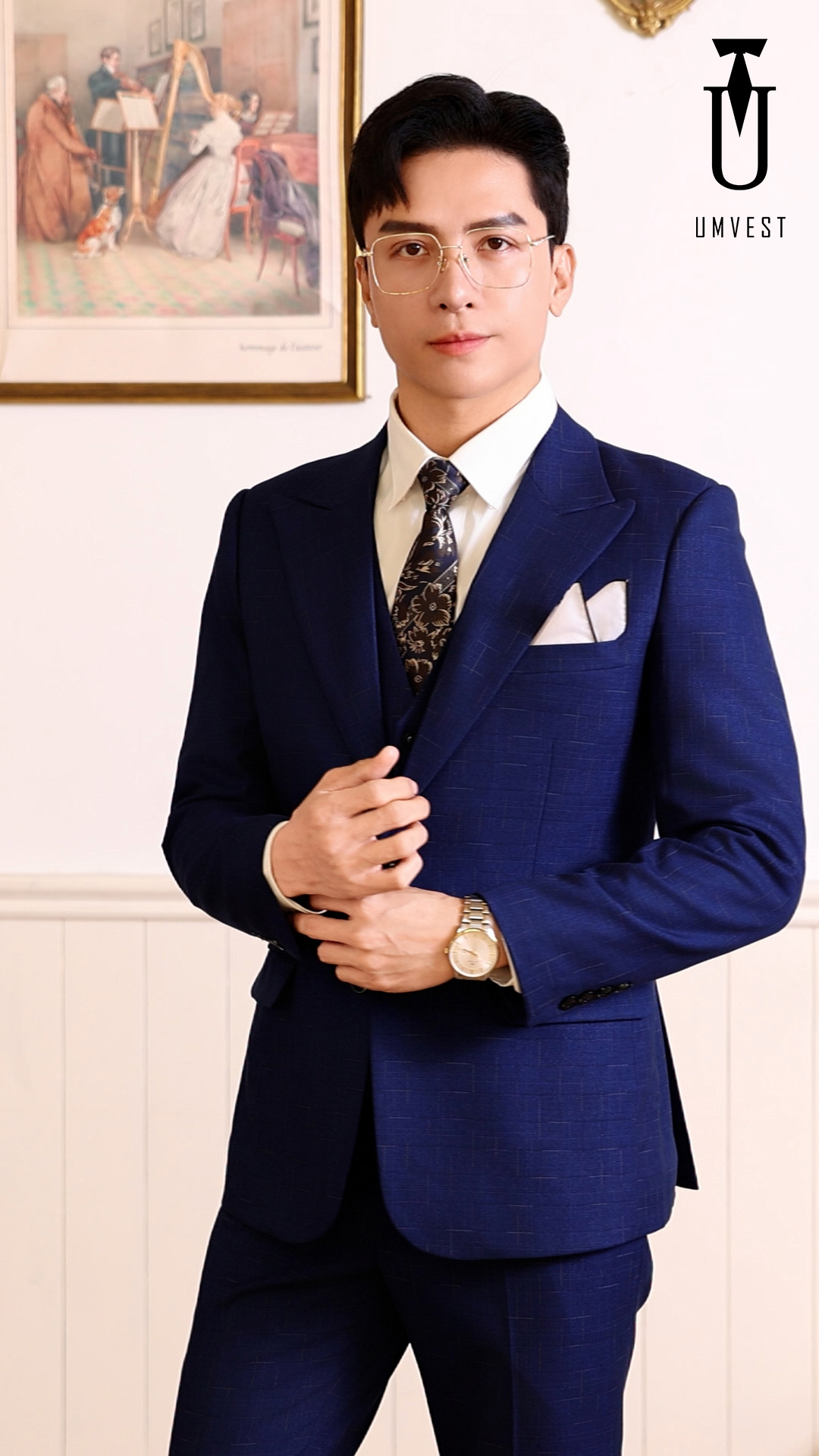 Vest Nam Màu Xanh Dương (Sao chép) - Ảnh 2