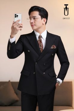 Vest Nam Màu Đen 6 Cúc