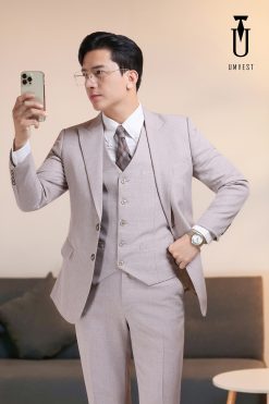 Vest Nam Màu Hồng Ruốc