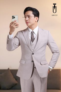 Vest Nam Màu Hồng Ruốc