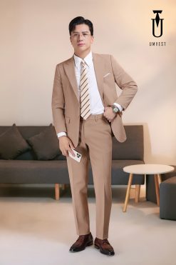 Vest Nam Màu Nâu Nhạt